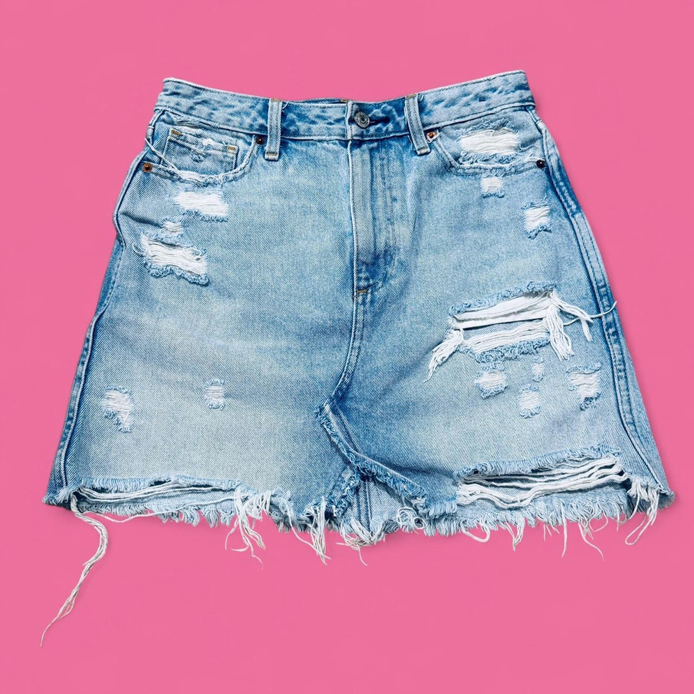 Abercrombie & Fitch Zoe Natural Rise Vintage A-Line Denim Mini Skirt 27/4